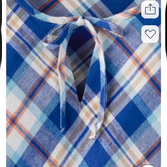 Blue and White Long Sleeve Pajama Set 100% cotton - Picture 3 of 5